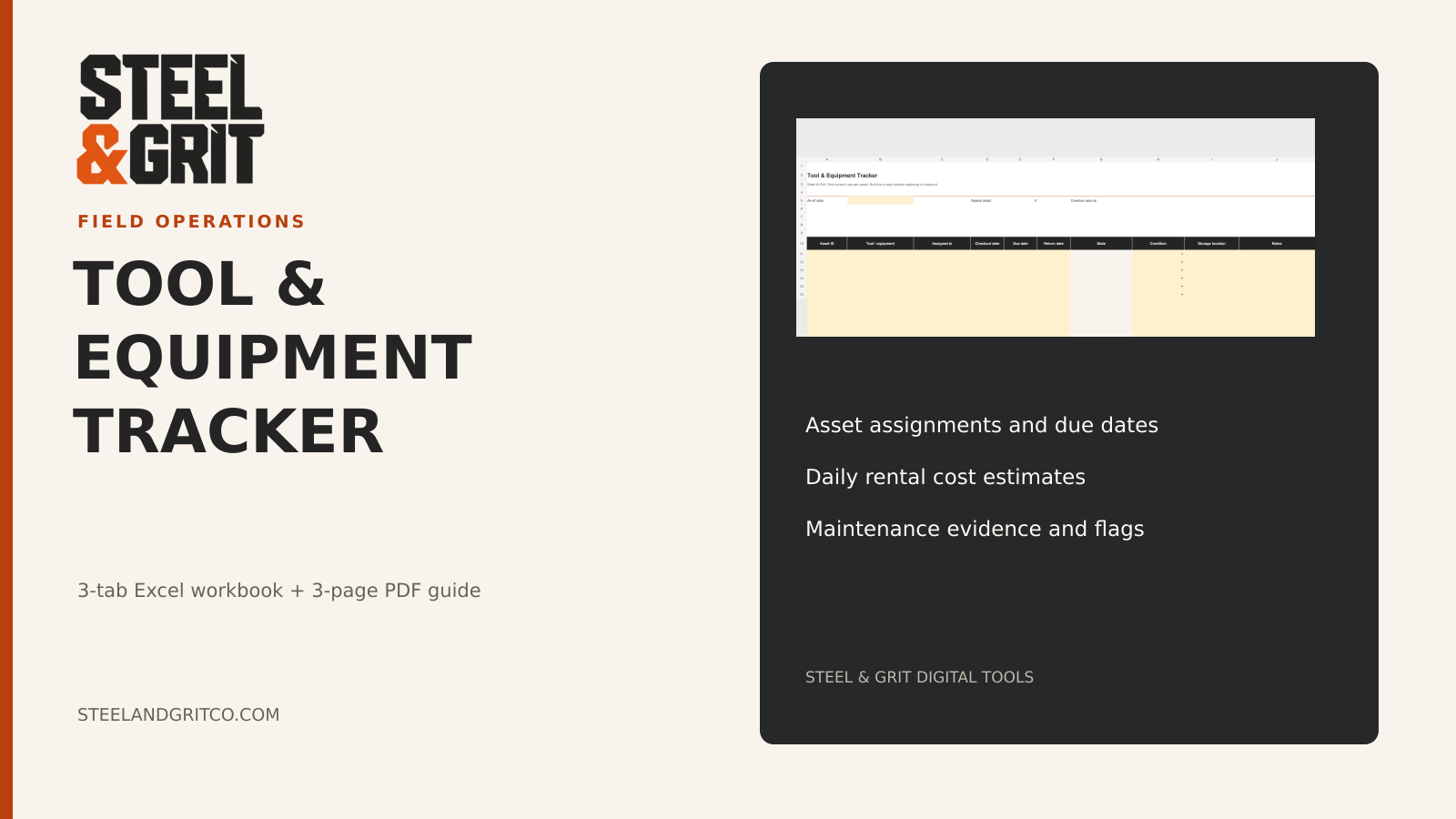 Tool & Equipment Tracker product cover